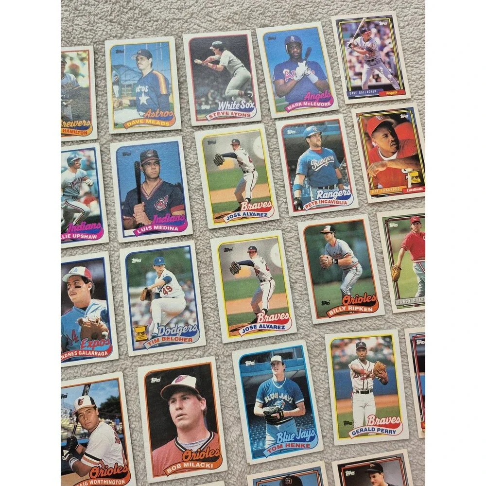 1989 Topps Baseball Card Lot 31 Cards Mark McLemore Billy Ripken Galarraga MLB